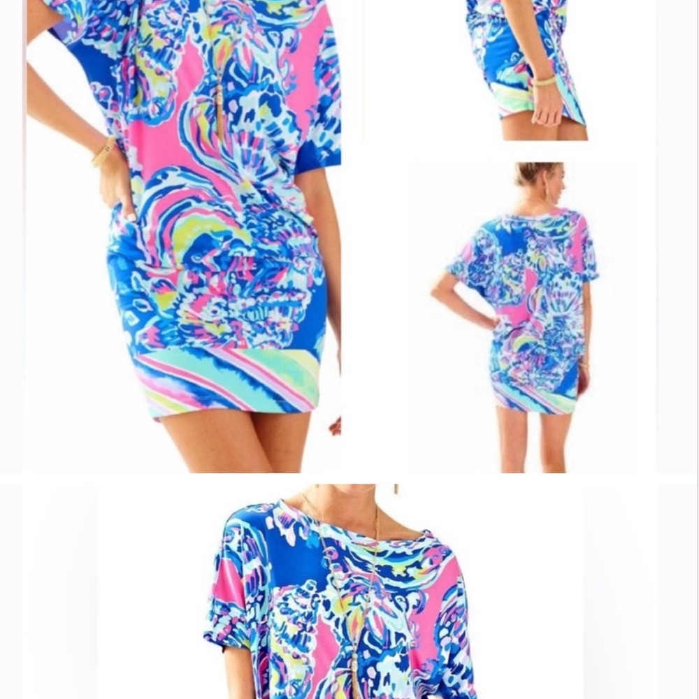 Colorful Abstract Print Dress lilly pulizer